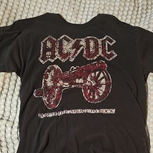 AC/DC Black Tee with Red Graphic